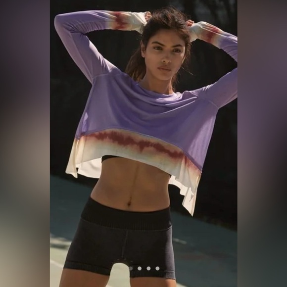 Free people movement active ombré tempo long sleeve purple size s NEW - Picture 2 of 3